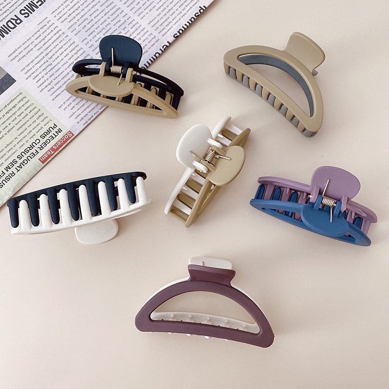 Horquilla de nuevo clip de la cabeza retro francés horquilla updo clip de pelo lindo clip de tiburón de doble cara accesorios para el cabello japonés y coreano