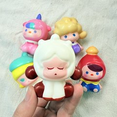 爆款POPMART泡泡玛特萌粒坐姿排排坐小公仔礼物摆件车载装饰盲盒