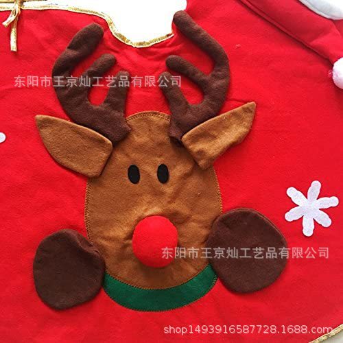 源头工厂绒布圣诞树裙圣诞主图色带圣诞老人装饰 圣诞树裙