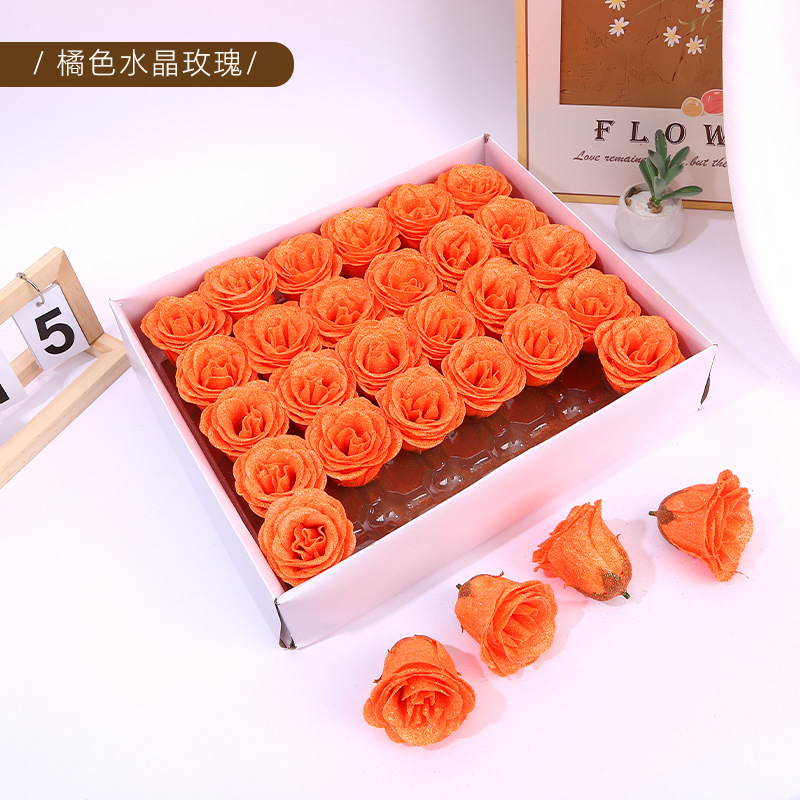 Orange crystal rose
