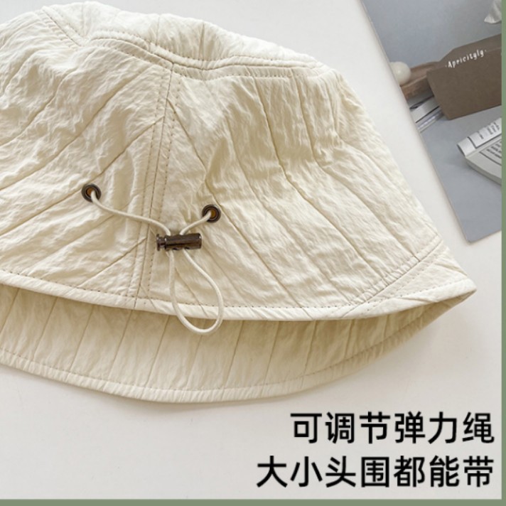 日系小众设计师款渔夫帽子女夏季薄款透气百搭素颜防晒盆帽显脸小