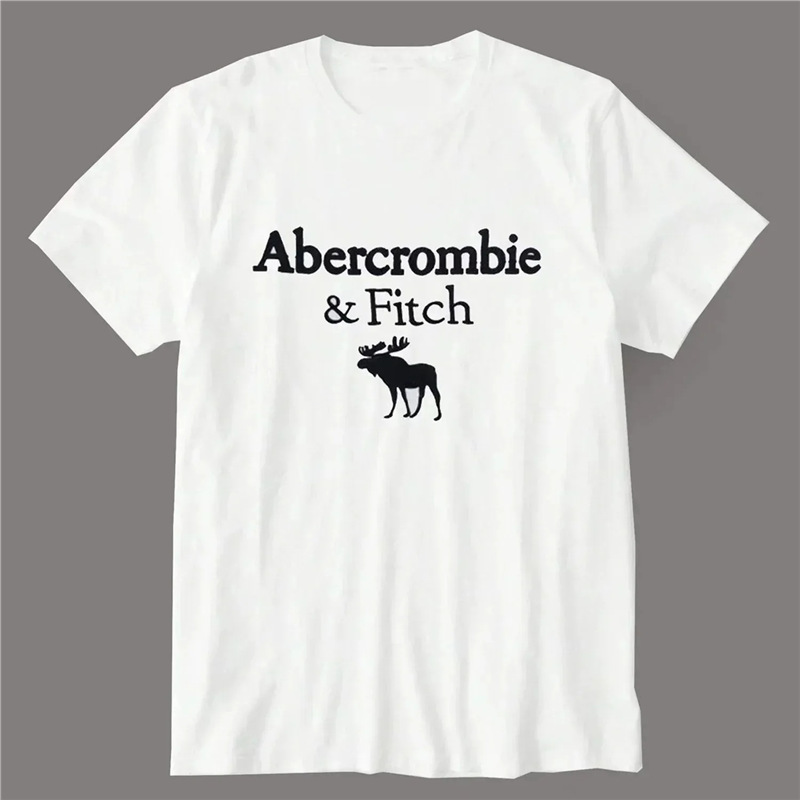 2024 New European and American Cross-Border Export Abercrombie & Fitch Printed Summer Round Neck T-Shirt in Stock