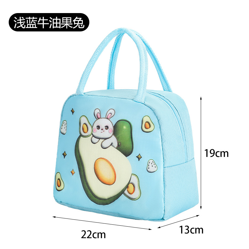 Bolsa para lonchera con aislamiento de papel de aluminio, bolsa de mano con dibujos animados, bolsa de almuerzo para el trabajo de estudiantes, bolsa de almuerzo con aislamiento para niños, bolsa bento.