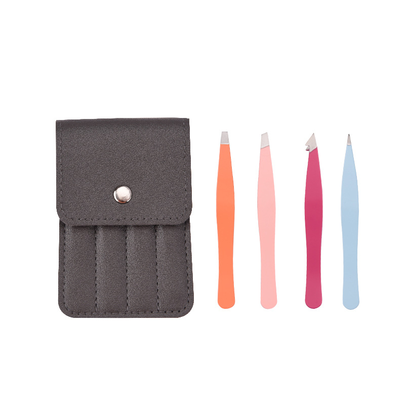 93 컬러 눈썹 클립 4 피스 세트 (가죽 커버)