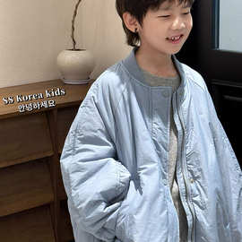 男童休闲保暖儿童外套2026秋冬新款中小童时尚百搭舒适棉服上衣