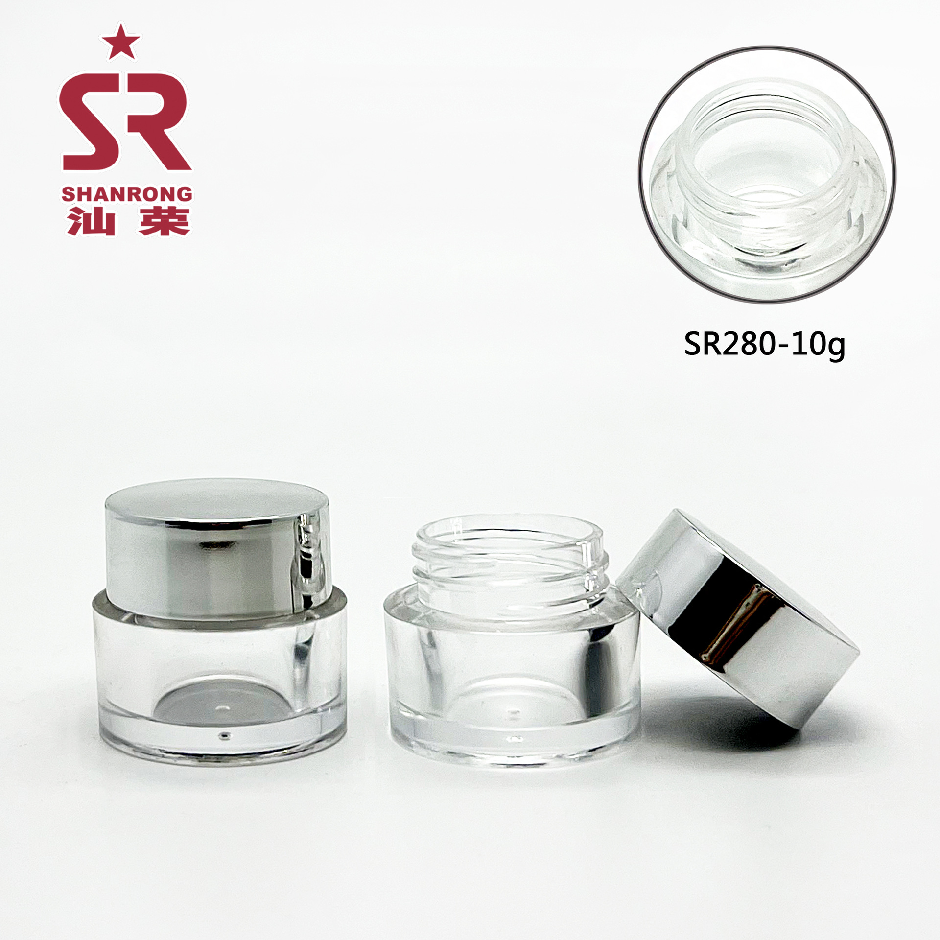 10g PS透明膏霜瓶 眼霜瓶 小样面霜瓶