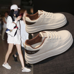 明星同款韩版内增高板鞋女2025春秋新款小个子轻便显瘦百搭小白鞋