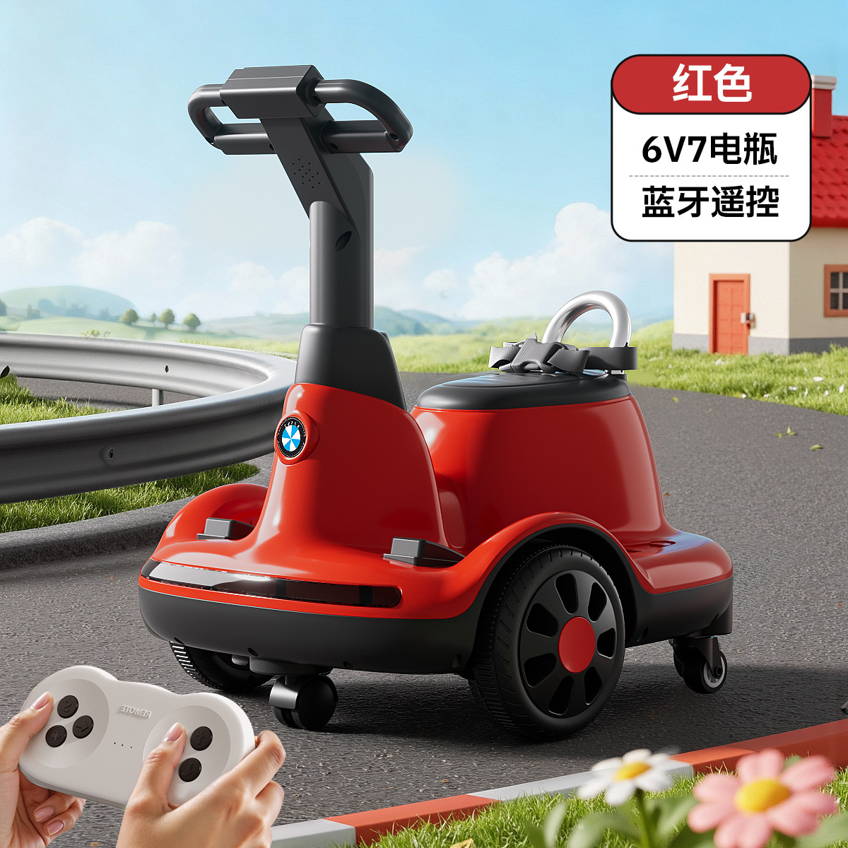 Coche eléctrico para niños de 1 - 6 años de edad para bebés de equilibrio interior motocicleta giratoria recargable coche de deriva puede sentarse y controlar remotamente