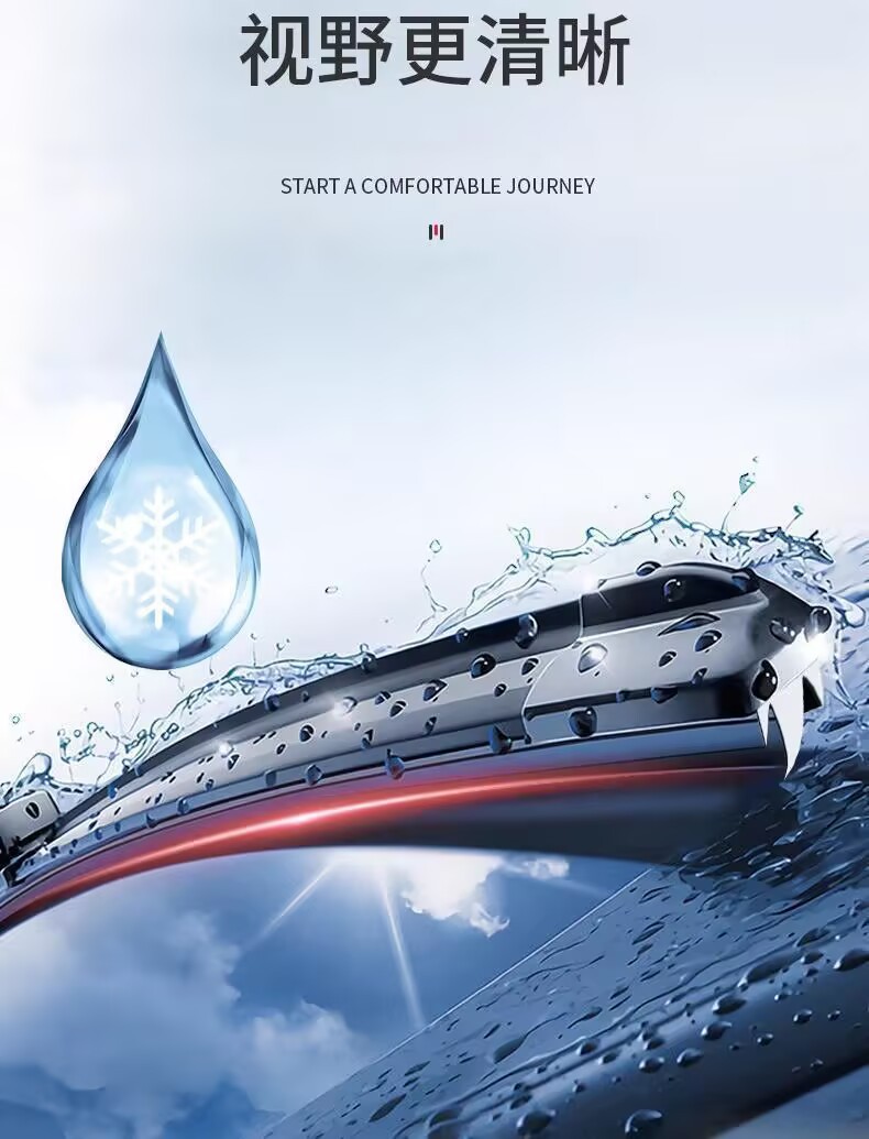 Suitable for all Nissan models, car wipers, wiper blades, high-definition, clean, silent wipers, original car compatible