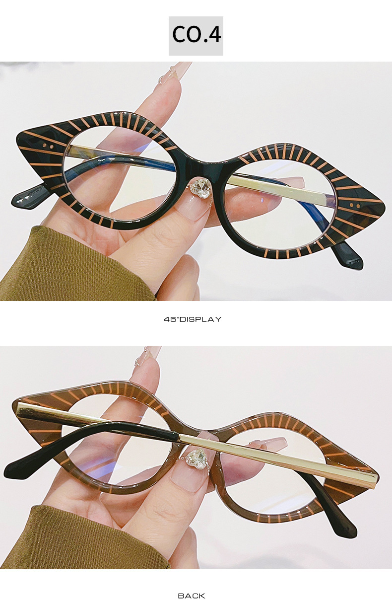 Retro cat-eye solglasögon för kvinnor med läppformad ram_voghion.com