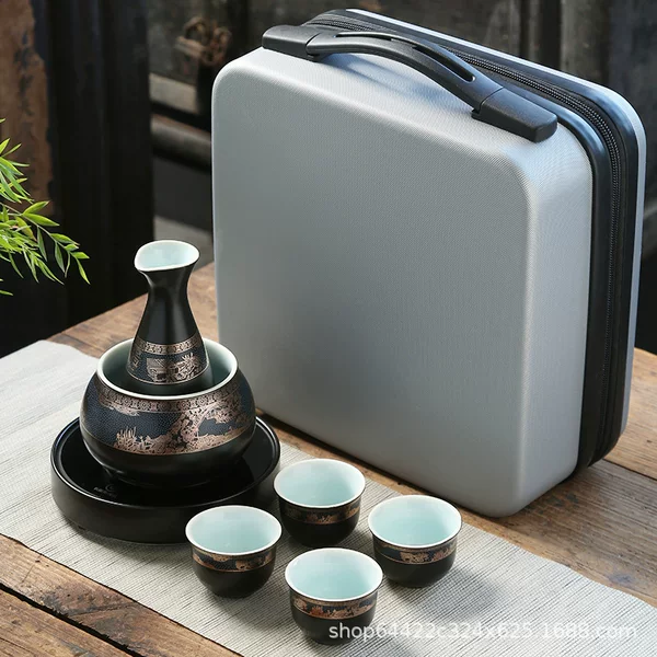 Ceramic Wine Boiler Electric Ceramic Stove Constant Temperature Pad Wine Warmer suit Yellow Wine Decanter Wholesale Support Generation