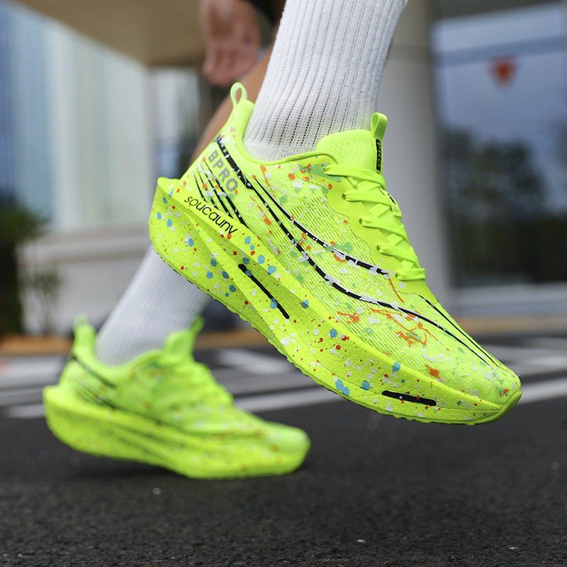 Running sneakers for students, camouflage rotating professional carbon plate, primary and secondary school 2
