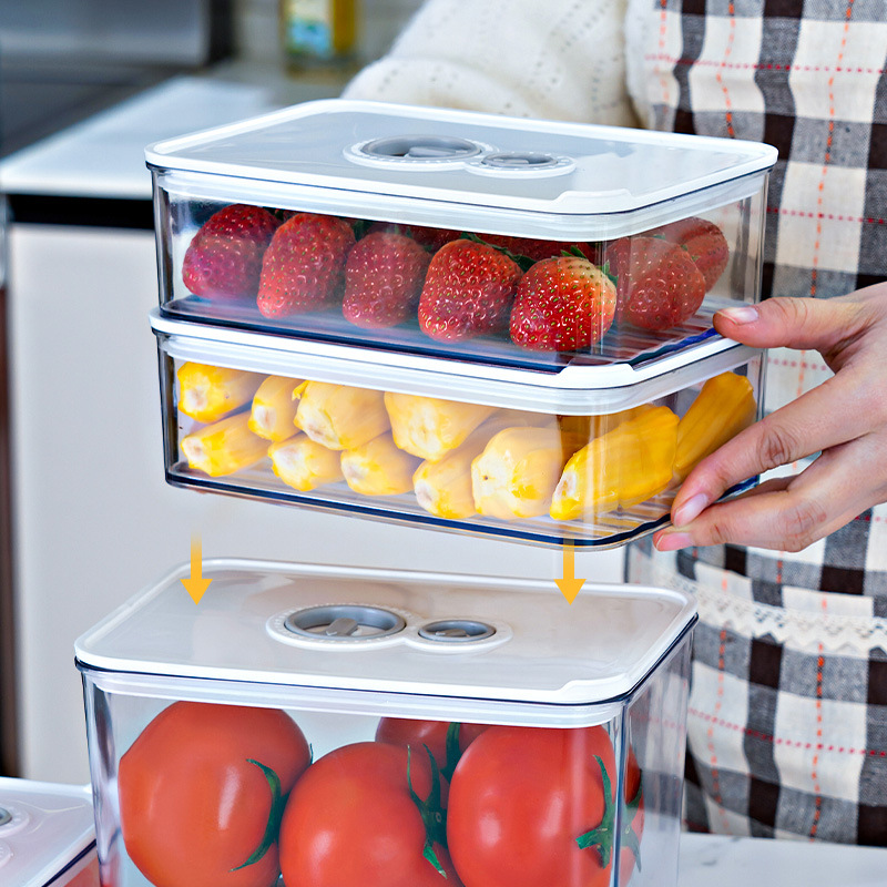 密封保鲜盒家用食品级杂粮蔬菜冰箱收纳盒便当盒户外野餐零食水果