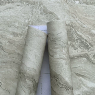 跨境代发新款鎏金大理石壁纸不透底仿瓷砖墙贴书桌餐桌翻新贴纸