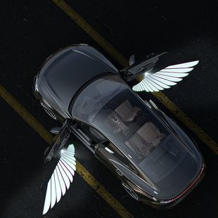 Angel Wings Door Welcome Light Door Opening Projection Car Interior Ambient Sensor Floor Light Car Decoration Supplies