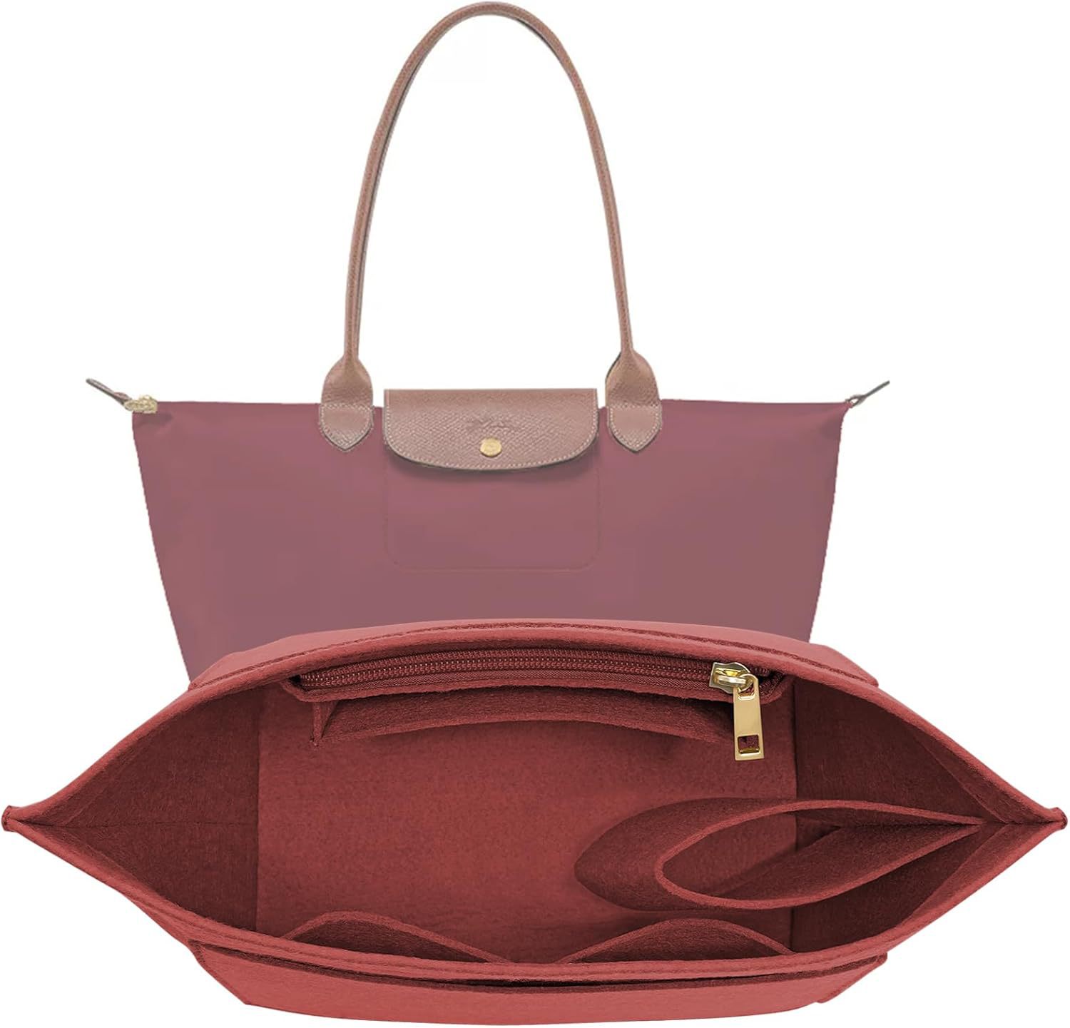 Longchamp Felt Bag Organizer Red