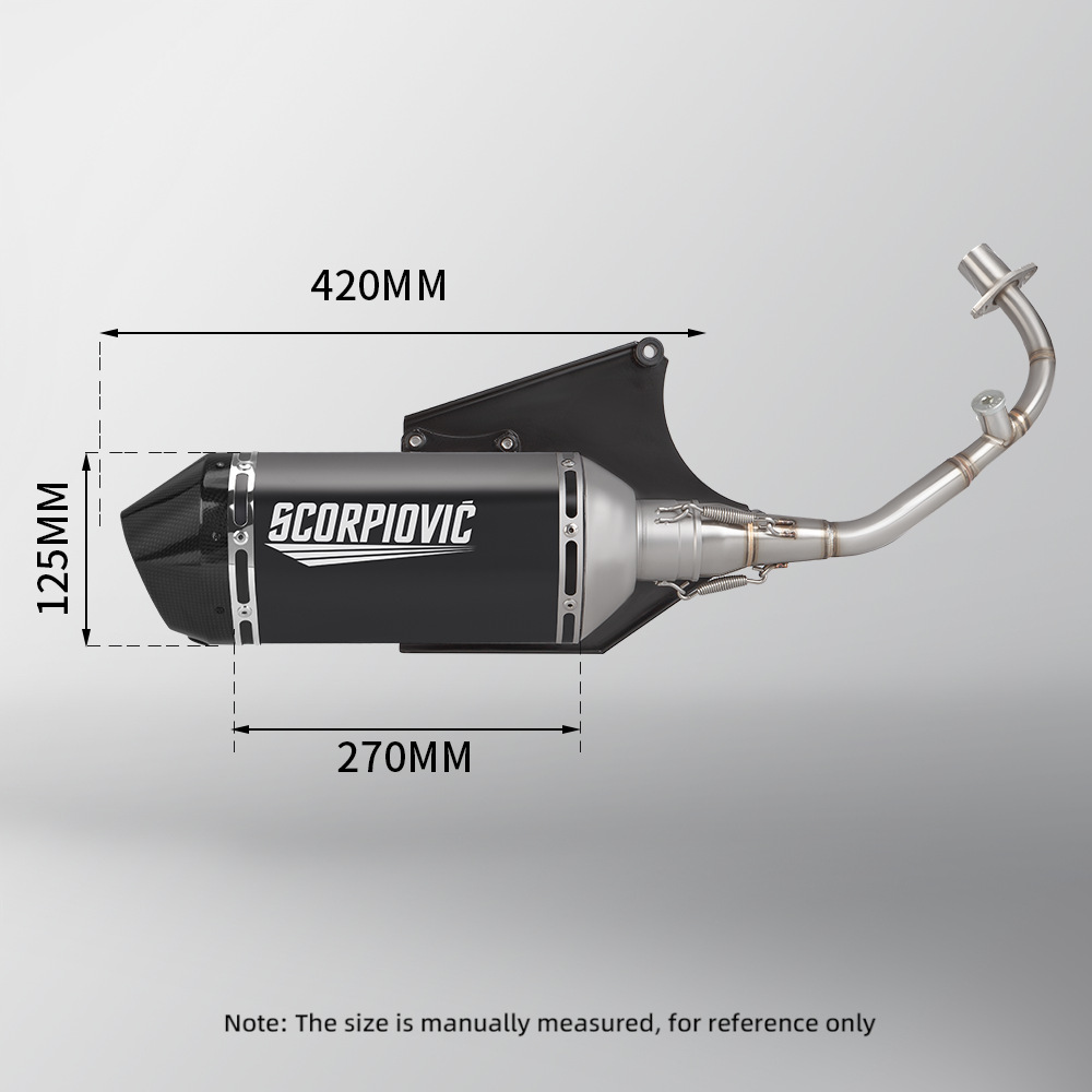 Motorcycle exhaust pipe modification is suitable for the new Vespa Spring 3V full-section exhaust pipe 2014-2022