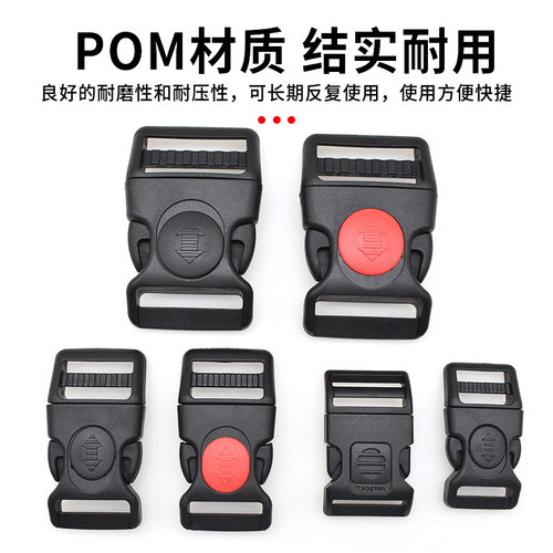 Button switch clip black with red dot clip pet collar accessory curved tower clip strap bent clip wholesale