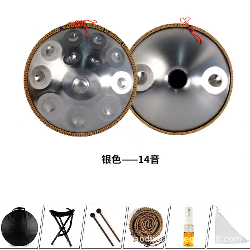 Instrumentos musicales Disco de mano Batería Handpan de grado profesional Disco de mano 440Hz 432HZ Tambor etéreo Tambor de lengua de acero Exclusión transfronteriza