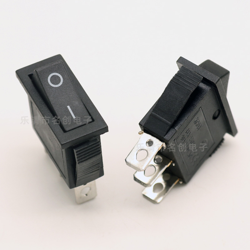 船型开关KCD3 三脚两档翘板开关黑色电源开关机器电源开关