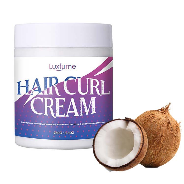 Hair Curl Cream Cream Crema rizada antifrizz Crema rizada personalizada con sabor a coco 250g Suministro transfronterizo