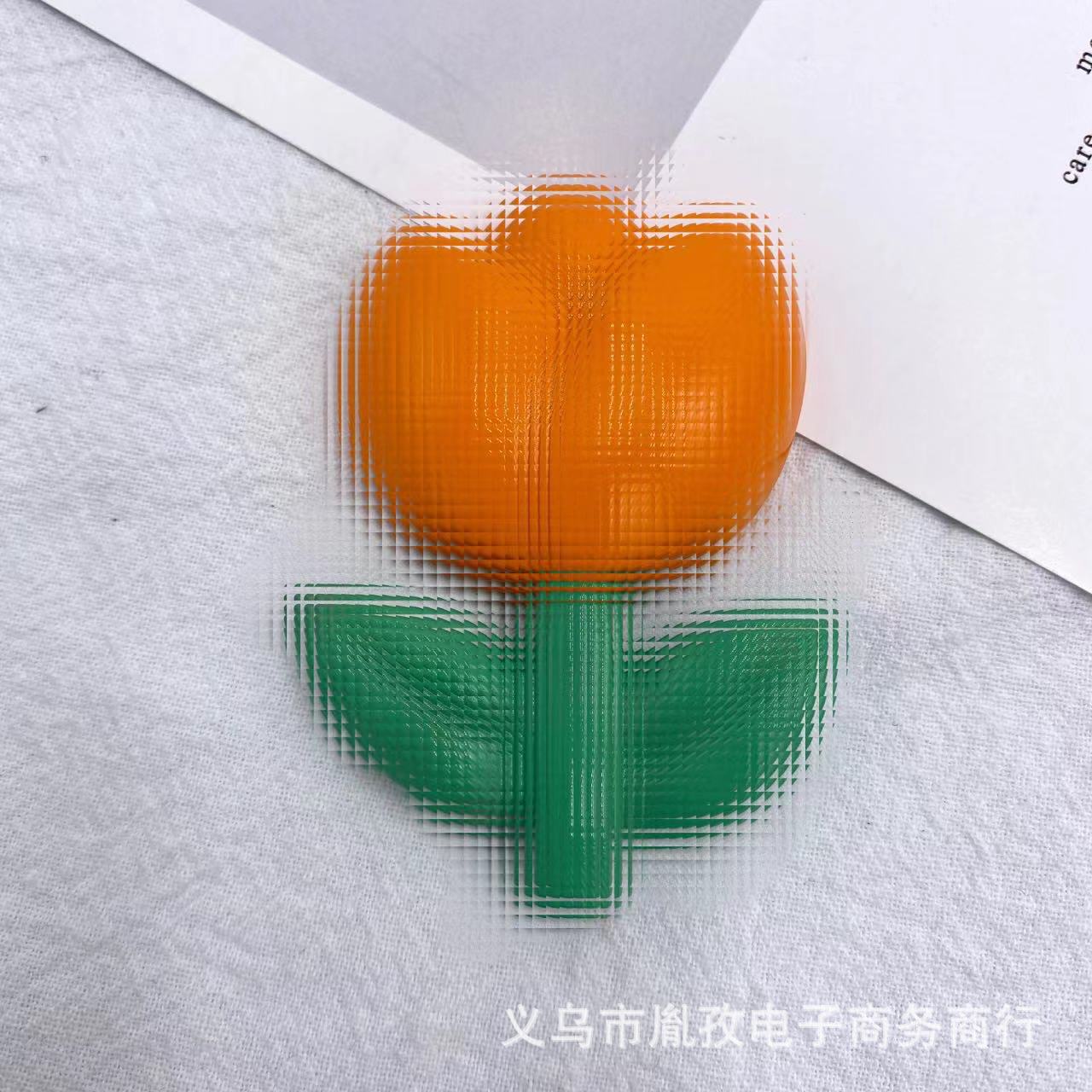 Nuevo Tulip crema de goma teléfono Shell clip de pelo refrigerador accesorios resina accesorios color flores tridimensionales