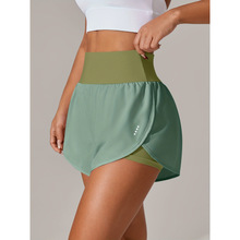 F 77305 Fake two-piece high-waisted shorts �����������̿�
