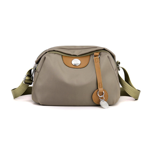 Ladies Nylon Single Shoulder Bag, Minimalist Color Collision, Large Capacity Crossbody Bag, Casual Lightweight Mother Bag