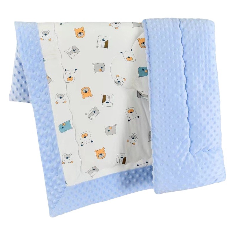 Winter newborn infant combed cotton quilt cover 1 M beanie velvet quilt cover baby quilt