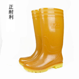 Spot supply Neli rain shoes high Tube Men's thick bottom work rain boots without inner labor protection yellow water boots wholesale