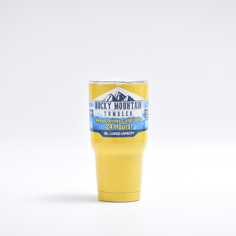 Verano caliente frío-mantenimiento taza de helado europeo y americano 30oz taza de coche 304 de acero inoxidable vacío termo taza al por mayor