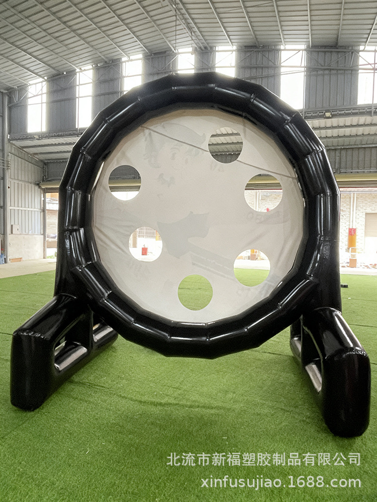 Juegos divertidos props porta de fútbol inflable dardo placa de dibujos animados equipo de juego de construcción de grupo