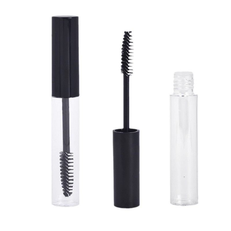 10ML transparente cepillo de rímel fino botella vacía crecimiento delineador líquido tubo vacío maquillaje sub-botella muestra con cabeza de cepillo