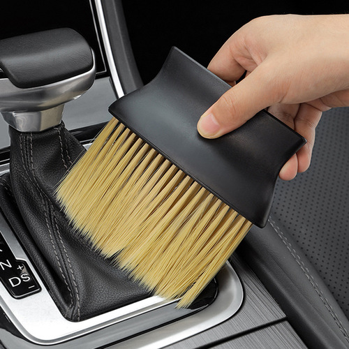 Car interior dusting brush air conditioner outlet cleaning soft brush car gap brush beauty brush yellow hair detail brush