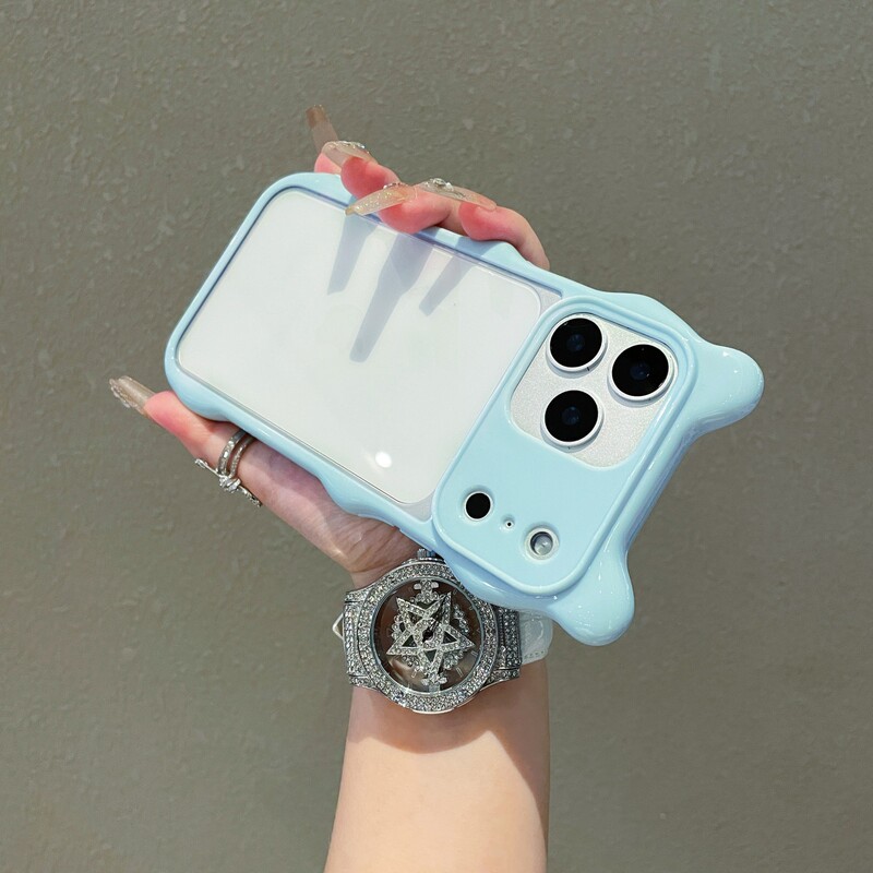 Little Cute Cat Ears Tpu Suitable for Iphone17 Mobile Phone Case Simple Transparent Apple 16Pro Anti-Fall Protective Cover