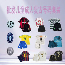 批发复古号码球衣AC22号里斯本桑托斯11号巴西儿童大人足球服套装