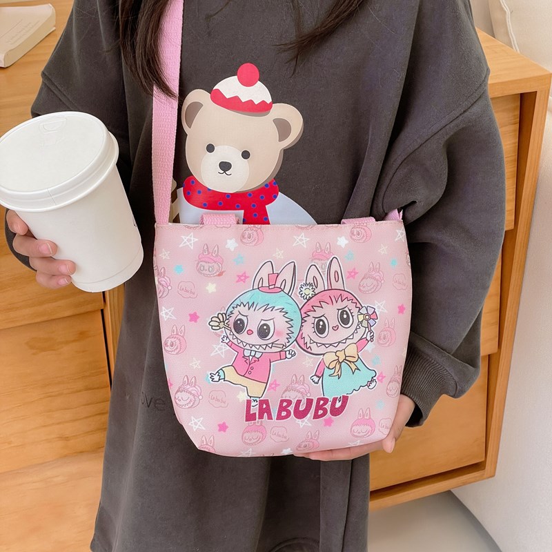 2024 새로운 LABUBU 올 매치 어린이 어깨 클래스 대용량 튜토리얼 가방 초등학생은 국경 어깨 가방