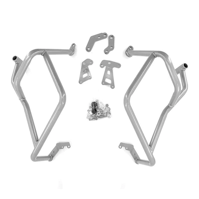 Upper and Lower Bumper Bars, Motorcycle bumper - t700-lower-guard-silver-export-quality-thickened-set
