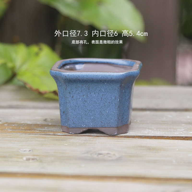 親指のたらいのミニ手作りは紫砂の粗い陶陶磁器の桃の卵の葉をまねて苗を挿します。|undefined