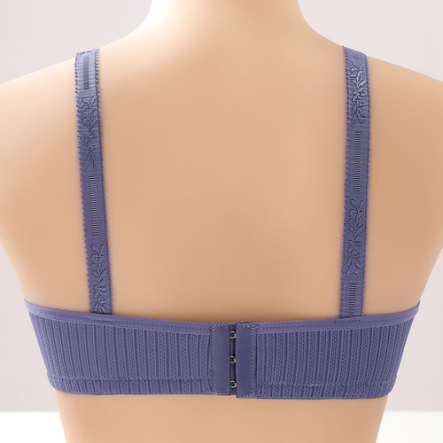 Manufacturer wholesale cross-border mother's style thin model without rims for middle-aged and elderly women with big breasts and small soft underwear push-up bra