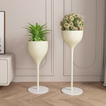 奶油风花架子轻奢室内花架置物架客厅落地式花盆架简约铁艺植物架