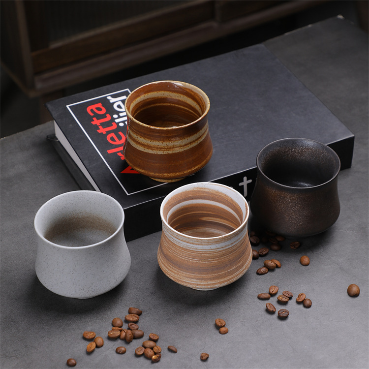 Vintage Minimalist Ceramic Espresso Cup Set For Afternoon Tea_voghion.com