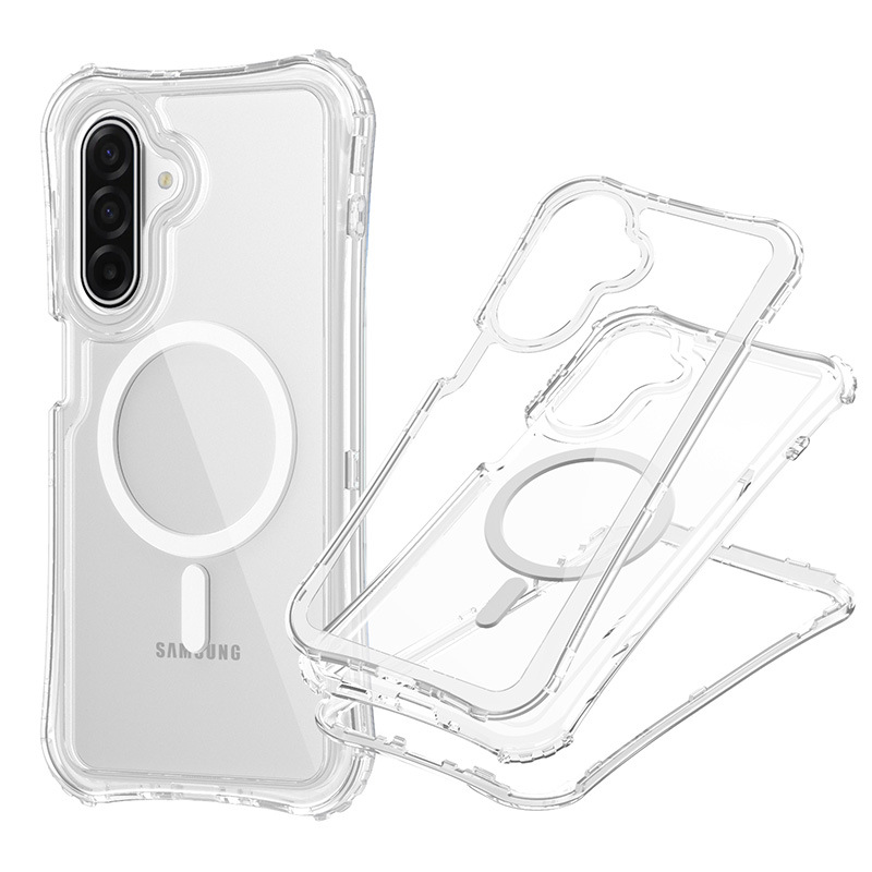 Fábrica de fuente nueva explosión transfronteriza del sudeste asiático para Samsung A17 caso de teléfono móvil transparente 3 - en - 1