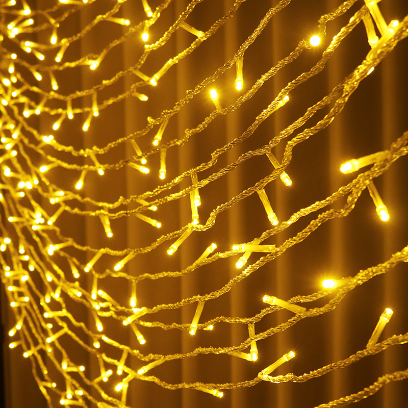 Luz de estrella LED, luz de color pequeña, luz intermitente, luz de cadena, gypsophila, luz de árbol colgante al aire libre, luz de paisaje, decoración de año nuevo, luz ambiental