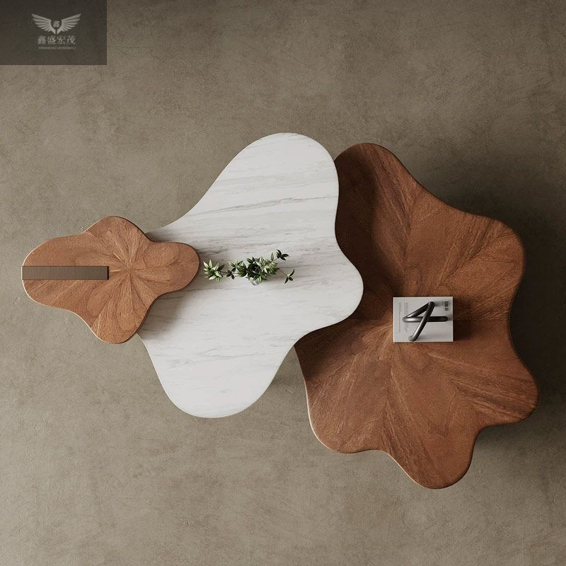 Mesa de centro creativa, nubes modernas de estilo italiano, crema doméstica irregular, celebridad de Internet, apartamento pequeño, sala de estar de lujo, forma simple