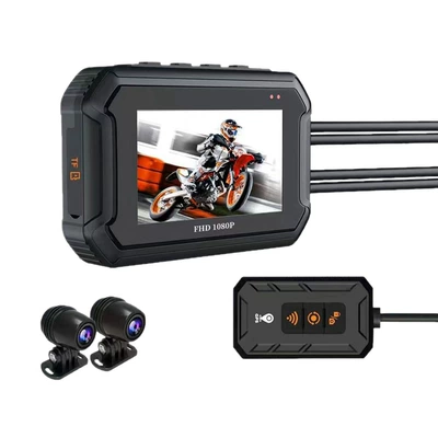 Motorcycle driving recorder: Recording Hd Night Vision Gps