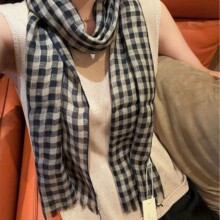 出口外贸订单100%进口雨露亚麻原色围巾男女春夏薄款防晒披肩丝巾