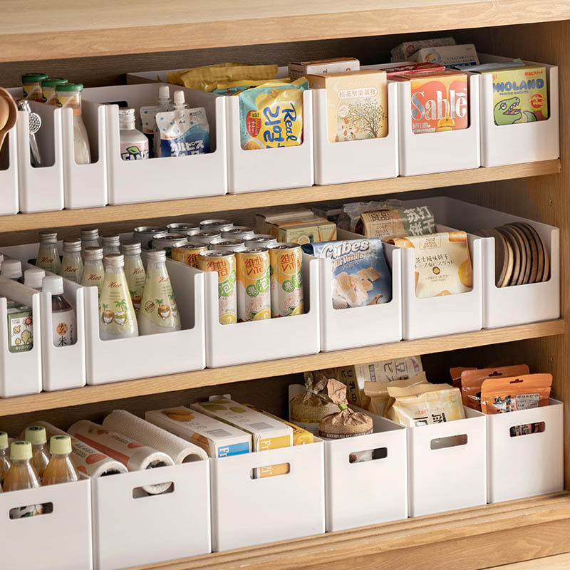 Cabinet storage box kitchen supplies organization box under the sink debris storage basket desktop right-angle storage box storage cabinet