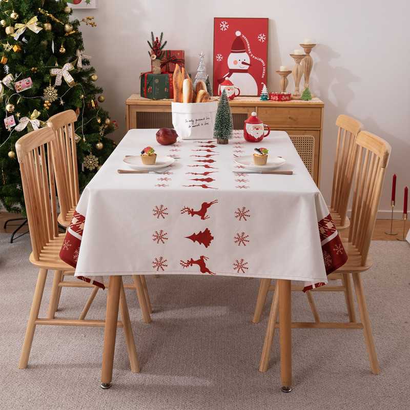 25 新しいクロスボーダーポリエステルプリントクリスマスクリスマス鹿テーブルクロス装飾コーヒーテーブルテーブルクロス防水テーブルクロスドロップシッピング|undefined