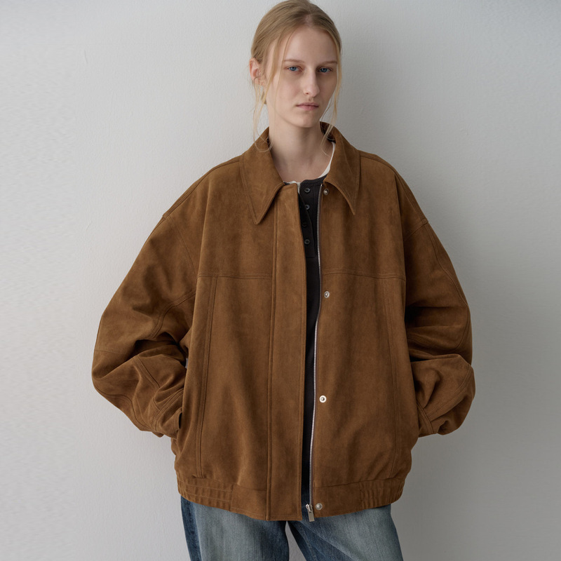 In-Stock Fa*Ade Pa**Ern Leather Jacket for Women, New Autumn and Winter Korean Style, High-End Feel, Loose Suede Jacket In-Stock Fa*Ade Pa**Ern Leather Jacket for Women, New Autumn and Winter Korean Style, High-End Feel, Loose Suede Jacket